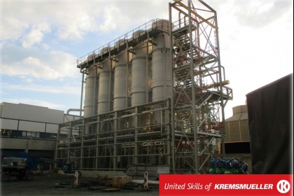 Multi stage evaporation plant