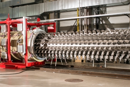 Horizontal thin film evaporator
